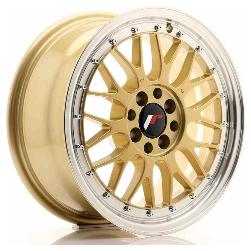 JR Wheels JR23 16x7 ET20 4x100/108 Gold w/Machined Lip