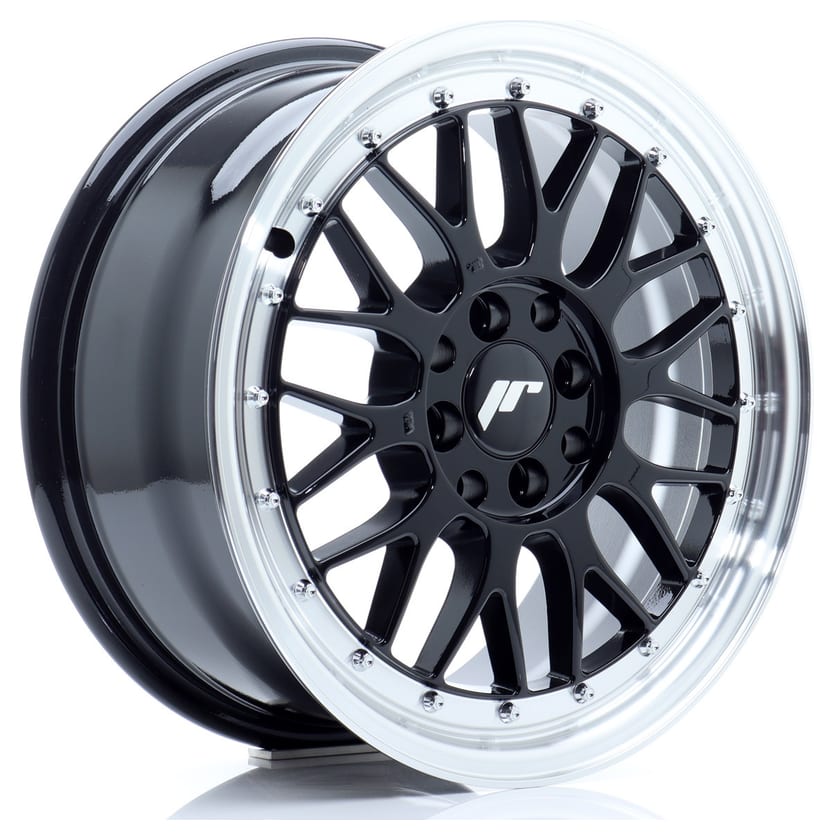 JR Wheels JR23 16x7 ET40 4x100/114,3 Gloss Black w/Machined Lip