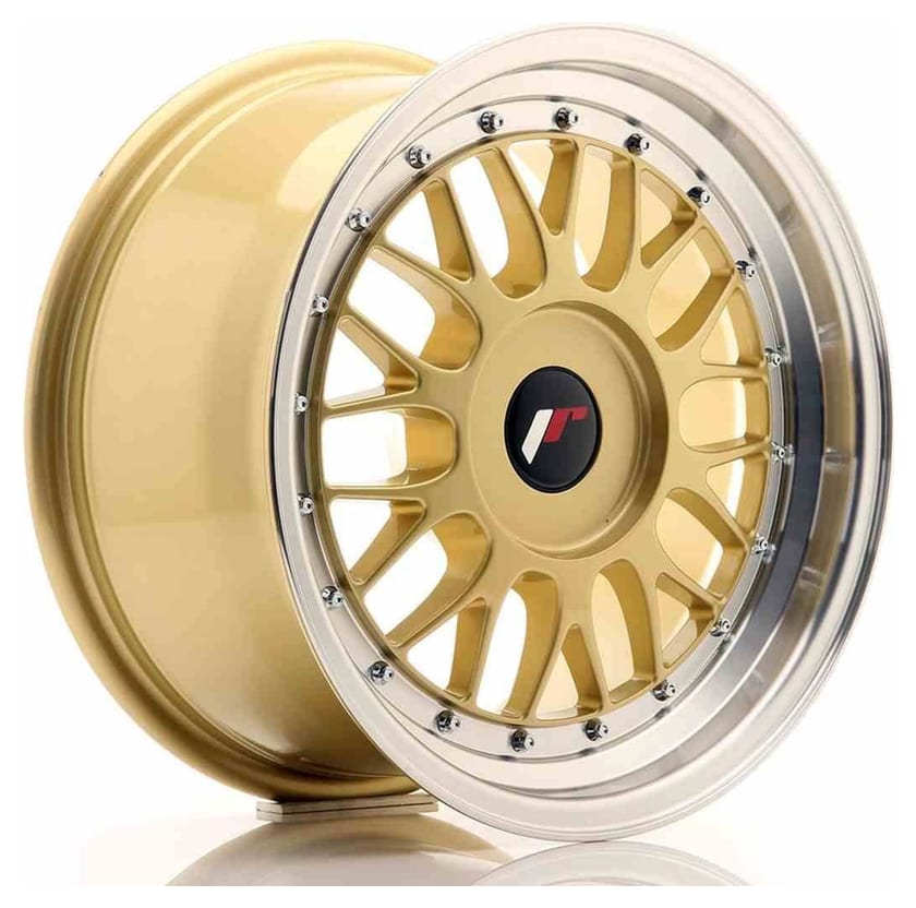 JR Wheels JR23 16x8 ET20-45 BLANK Gold w/Machined Lip