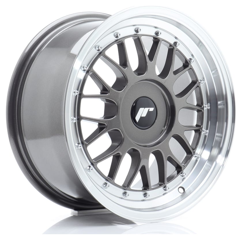 JR Wheels JR23 16x8 ET20-45 BLANK Hyper Gray w/Machined Lip
