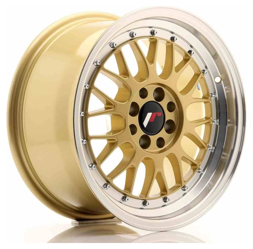JR Wheels JR23 16x8 ET20 4x100/108 Gold w/Machined Lip