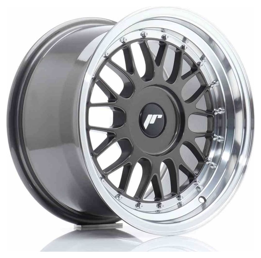 JR Wheels JR23 16x9 ET20-35 BLANK Hyper Gray w/Machined Lip