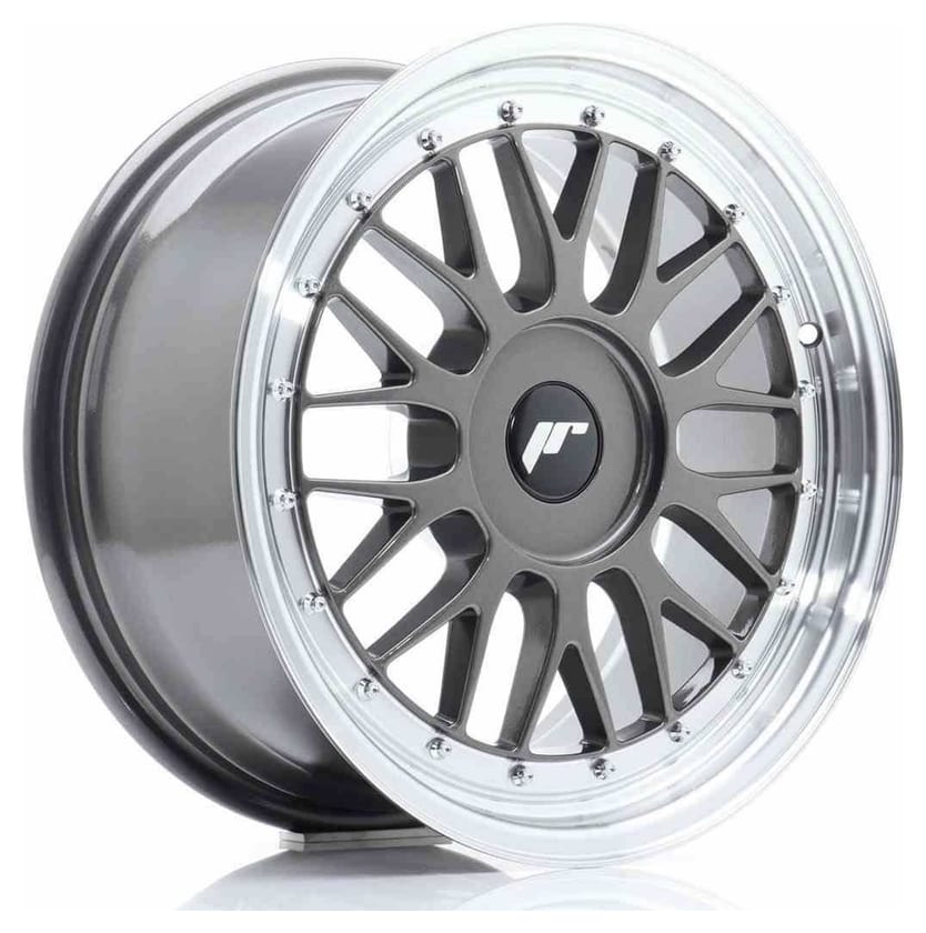 JR Wheels JR23 17x8 ET20-45 BLANK Hyper Gray w/Machined Lip
