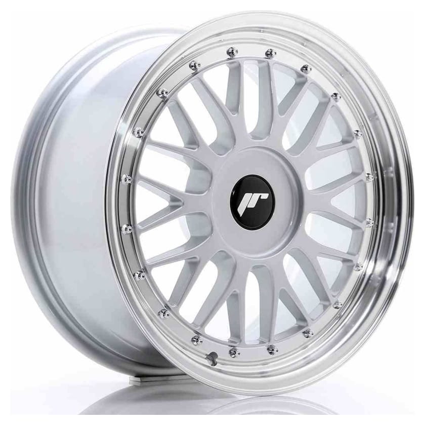 JR Wheels JR23 17x8 ET20-45 BLANK Hyper Silver w/Machined Lip