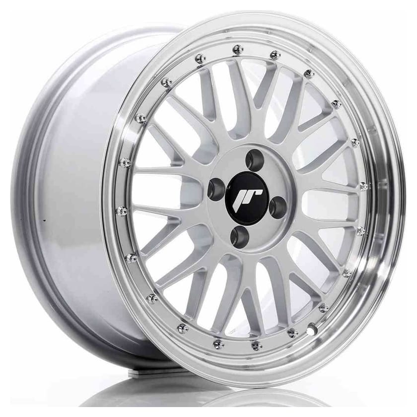 JR Wheels JR23 17x8 ET35 4x100 Hyper Silver w/Machined Lip