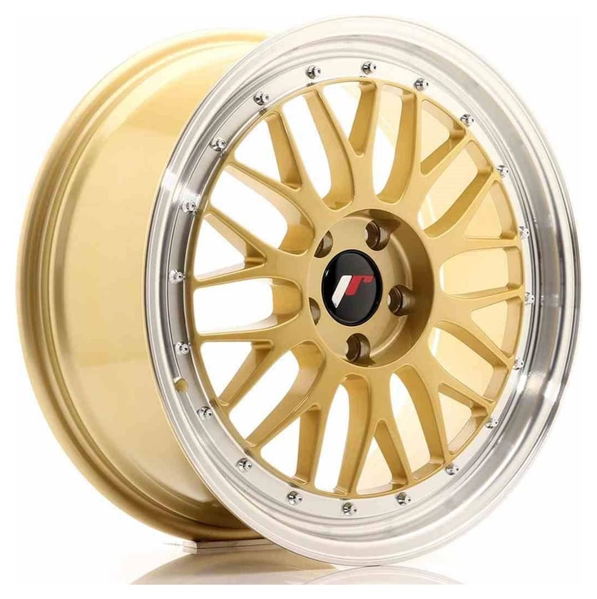 JR Wheels JR23 18x8 ET40 5x112 Gold w/Machined Lip
