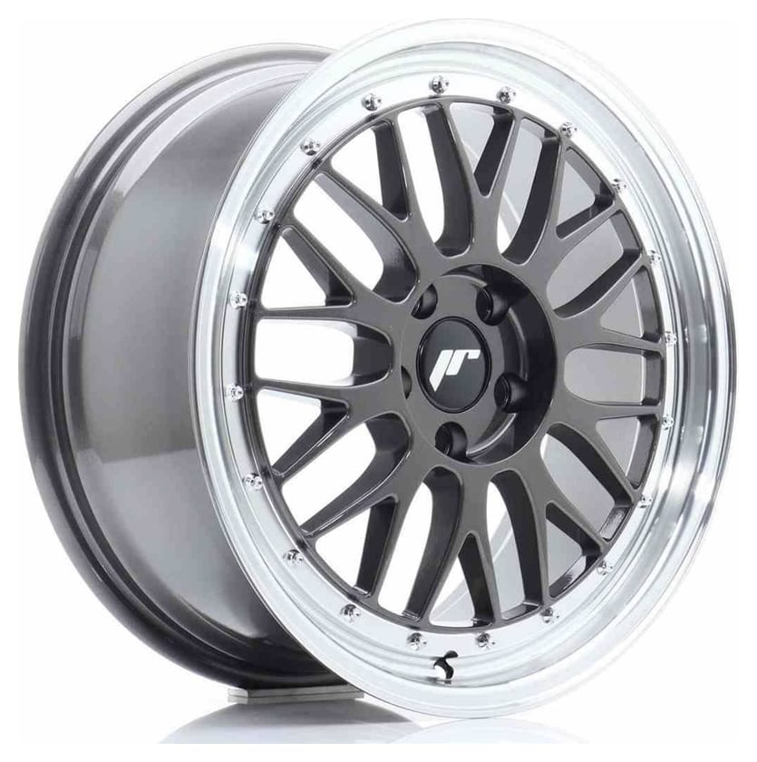 JR Wheels JR23 18x8 ET40 5x112 Hyper Gray w/Machined Lip