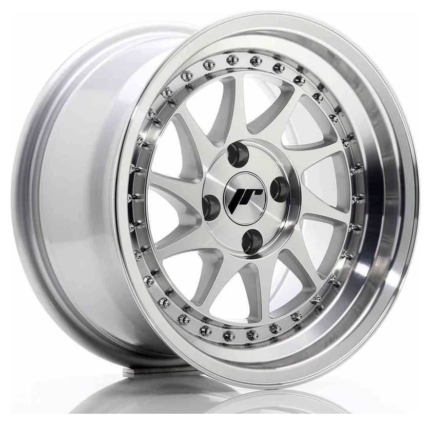 JR Wheels JR26 15x8 ET15 4x100 Silver Machined Face