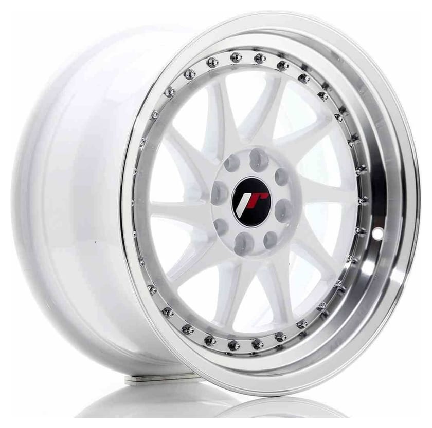 JR Wheels JR26 16x8 ET25 4x100/108 White w/Machined Lip