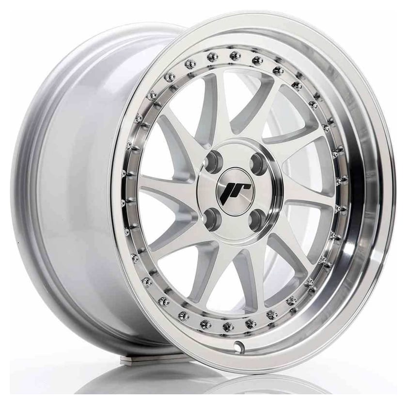 JR Wheels JR26 16x8 ET30 4x100 Silver Machined Face