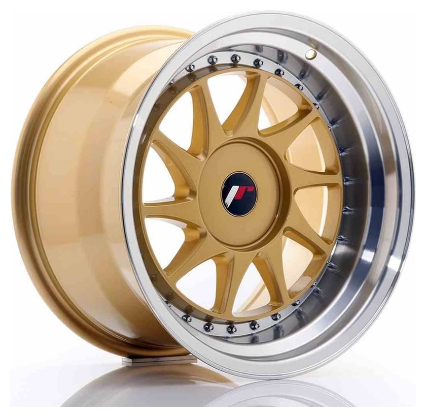 JR Wheels JR26 17x10 ET20-25 BLANK Gold w/Machined Lip