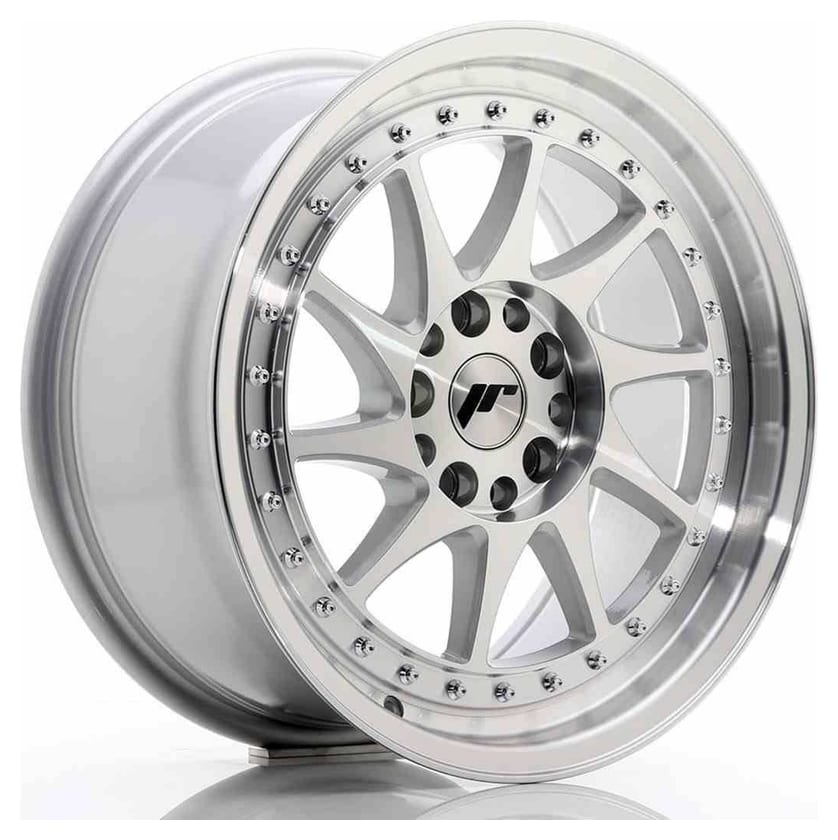 JR Wheels JR26 17x8 ET35 4x100/114 Silver Machined Face