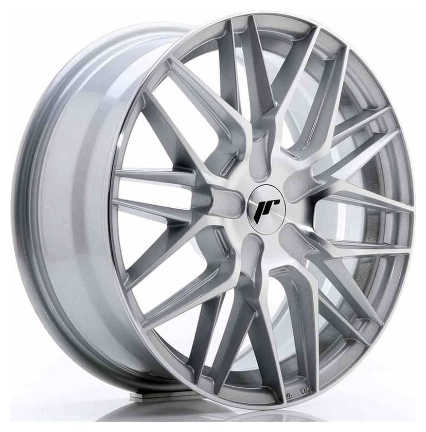 JR Wheels JR28 17x7 ET20-45 BLANK Silver Machined Face