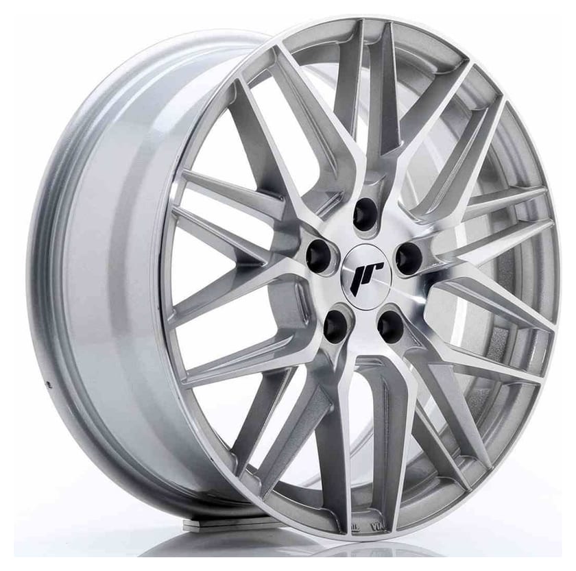 JR Wheels JR28 17x7 ET35 5x100 Silver Machined Face