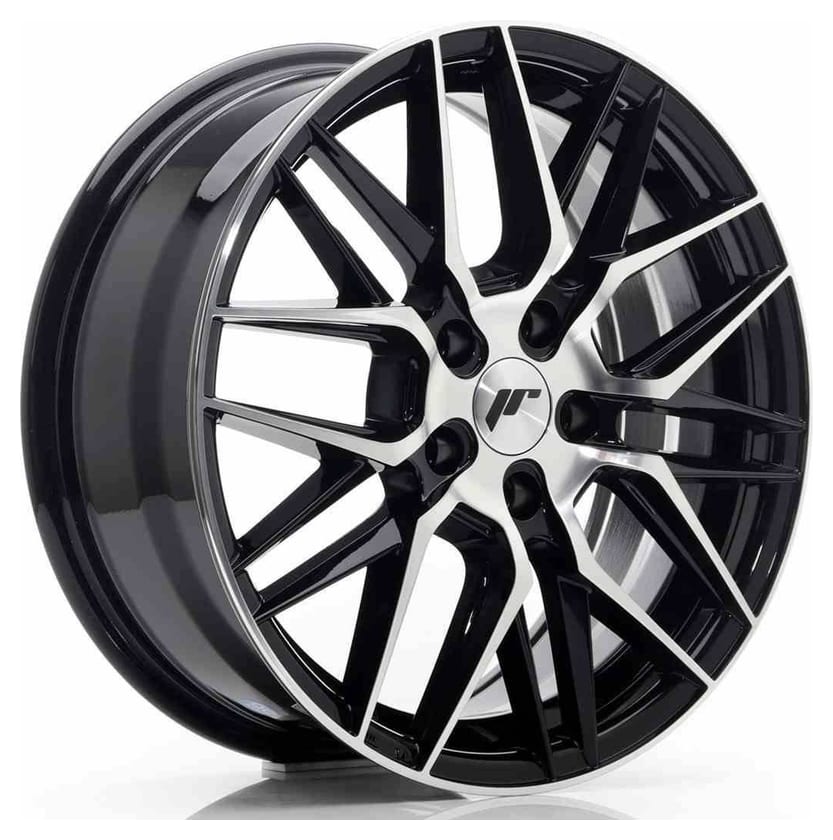 JR Wheels JR28 17x7 ET40 5x112 Gloss Black Machined Face