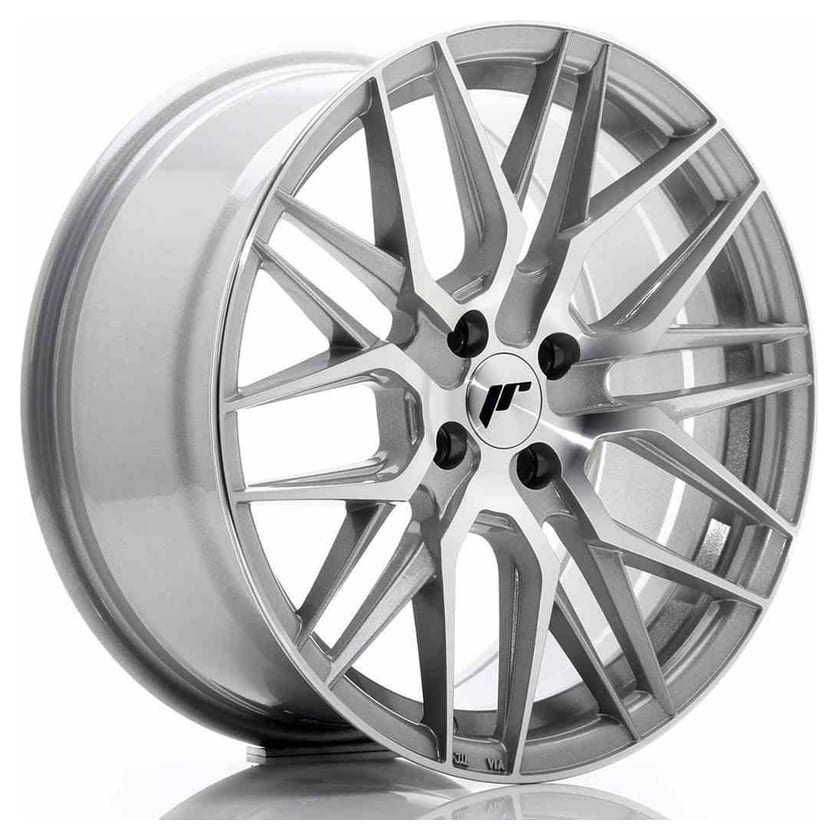 JR Wheels JR28 17x8 ET40 4x100 Silver Machined Face