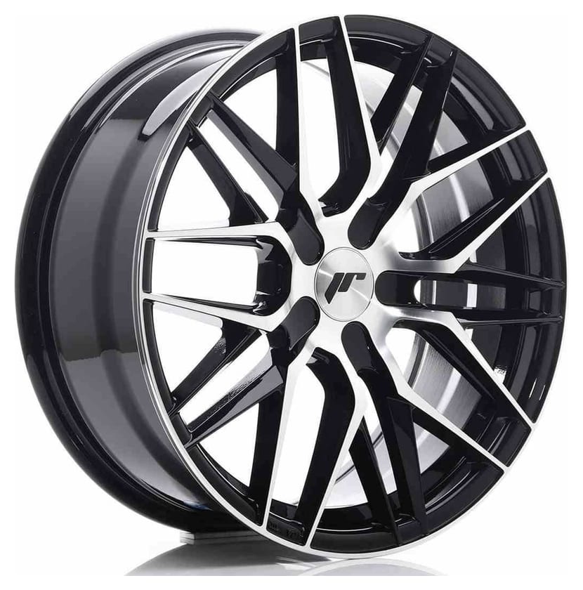 JR Wheels JR28 18x7,5 ET20-40 BLANK Gloss Black Machined Face