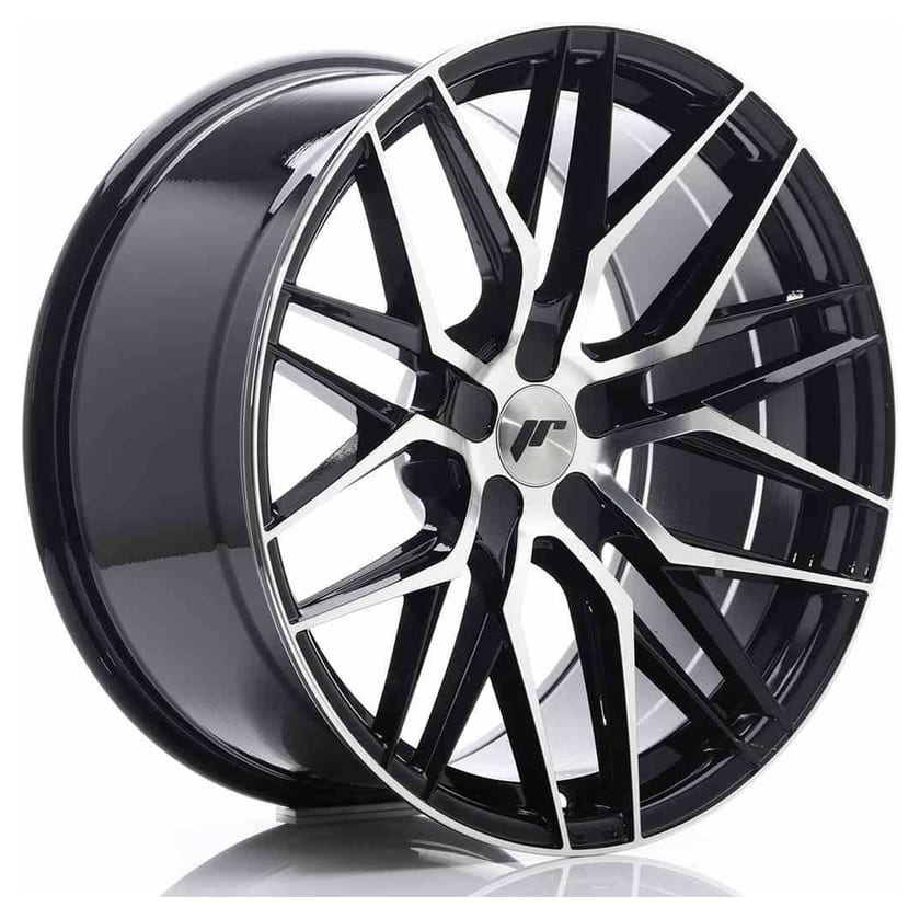JR Wheels JR28 20x10 ET20-40 5H BLANK Gloss Black Machined Face