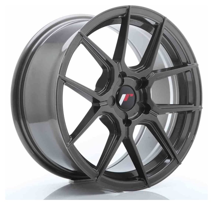 JR Wheels JR30 17x8 ET20-40 5H BLANK Hyper Gray