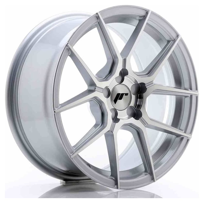 JR Wheels JR30 17x8 ET20-40 5H BLANK Silver Machined Face
