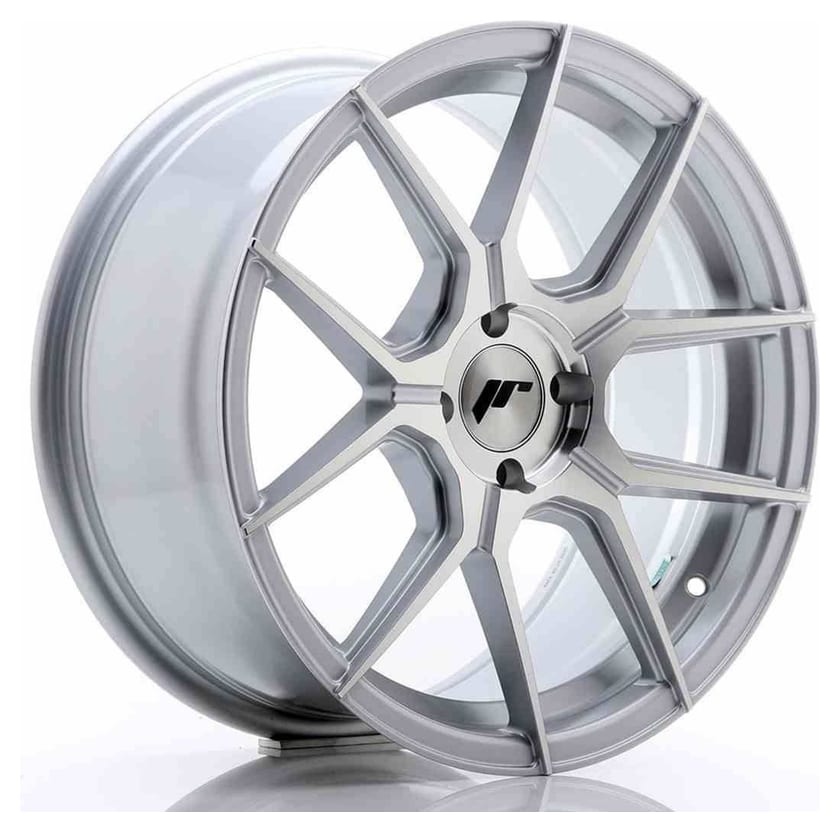 JR Wheels JR30 17x8 ET40 4x100 Silver Machined Face