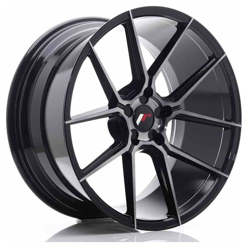 JR Wheels JR30 20x10 ET20-40 5H BLANK Black Brushed w/Tinted Face