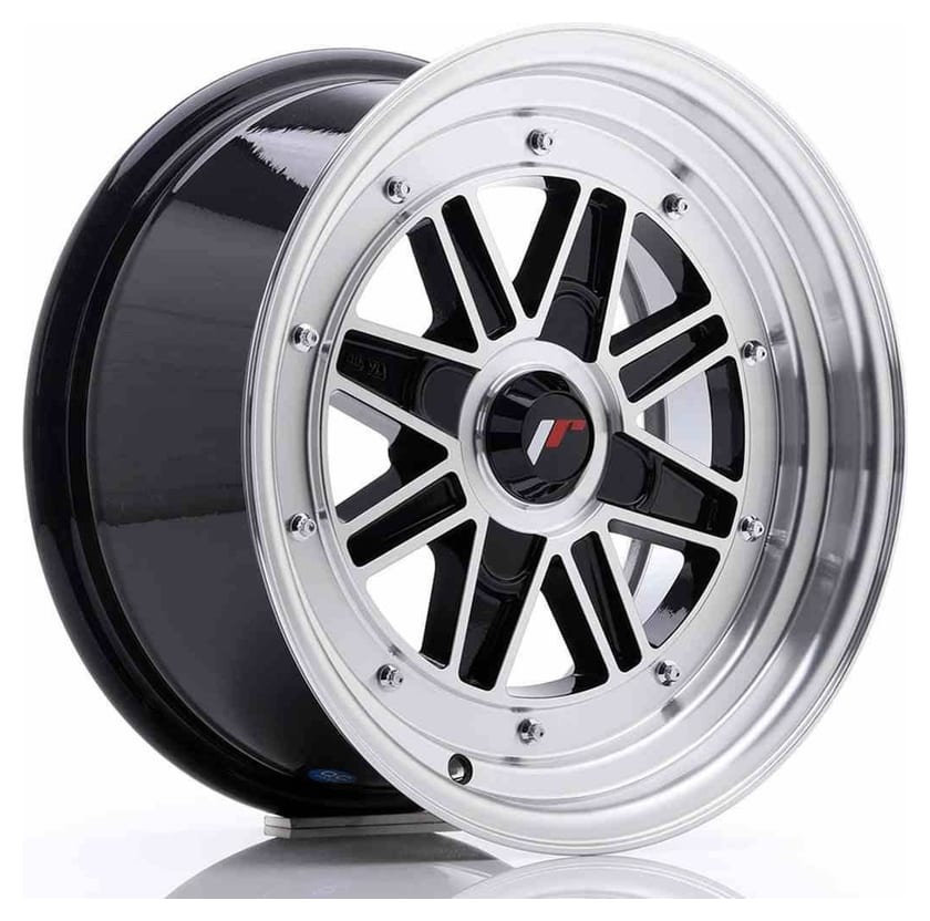 JR Wheels JR31 15x7.5 ET20 4H BLANK Gloss Black Machined Face