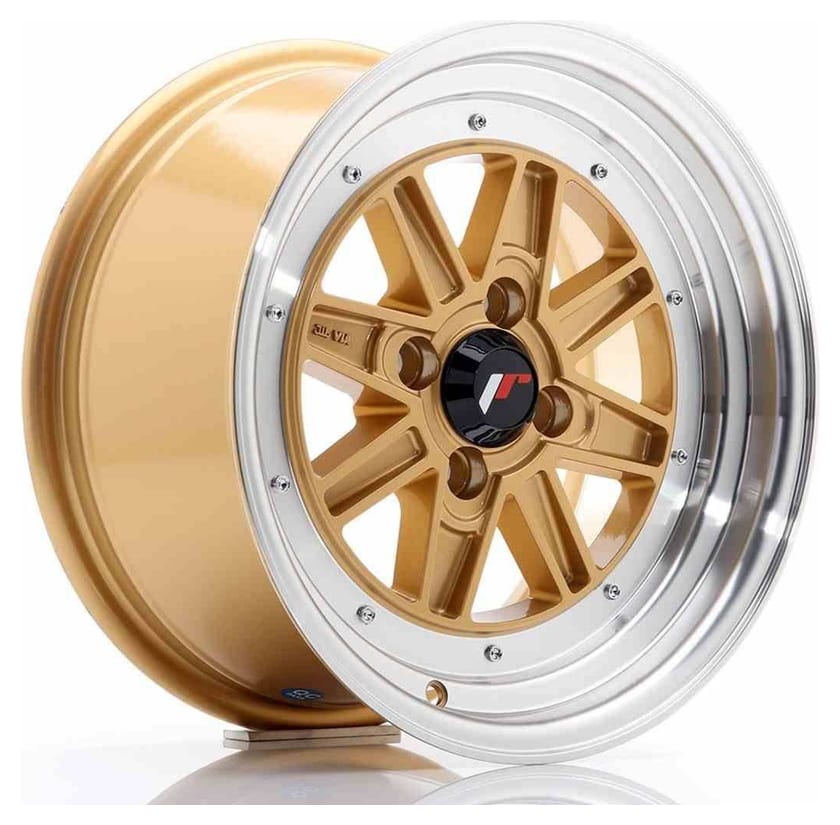 JR Wheels JR31 15x7.5 ET20 4x100 Gold w/Machined Lip