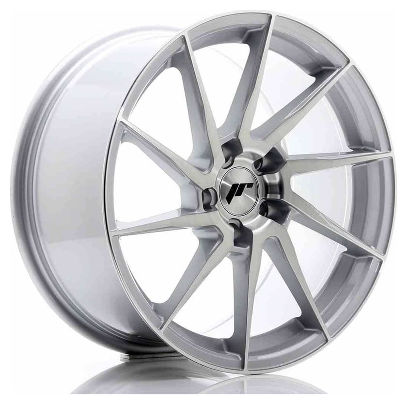 JR Wheels JR36 18x9 ET35 5x120 Silver Brushed Face
