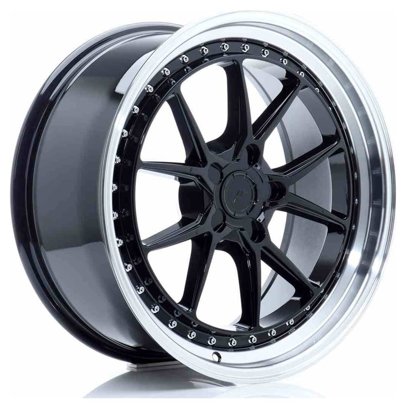 JR Wheels JR39 19x8,5 ET15-35 5H BLANK Glossy Black w/Machined Lip