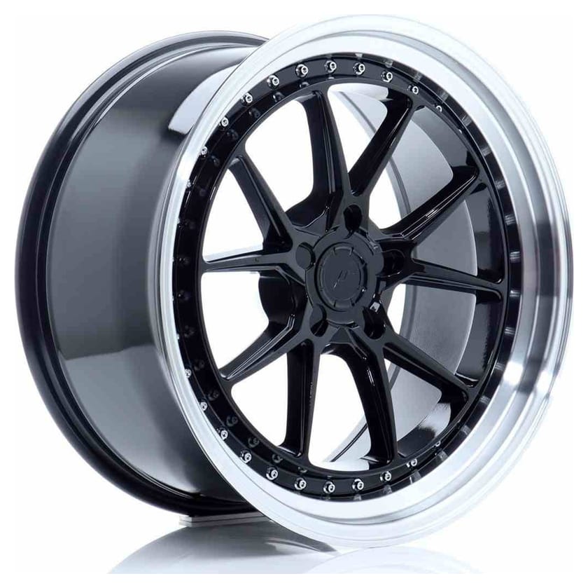 JR Wheels JR39 19x9,5 ET15-35 5H BLANK Glossy Black w/Machined Lip