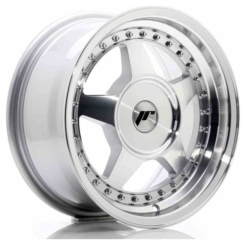 JR Wheels JR6 15x7 ET20-35 BLANK Silver Machined Face