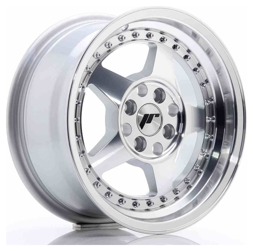 JR Wheels JR6 15x7 ET35 4x100 Silver Machined Face