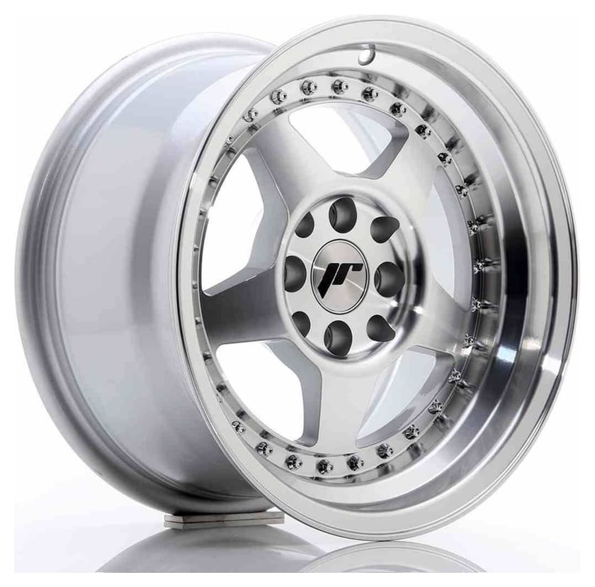 JR Wheels JR6 15x8 ET5 4x100/114 Silver Machined Face