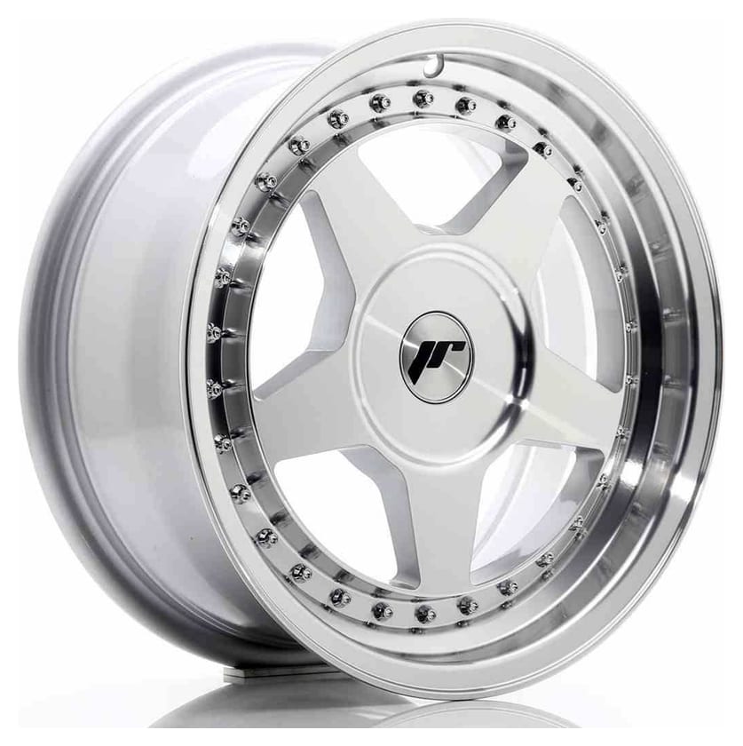 JR Wheels JR6 16x7 ET20-35 BLANK Silver Machined Face