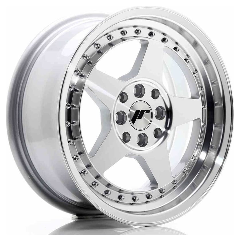 JR Wheels JR6 16x7 ET35 4x100/114 Silver Machined Face