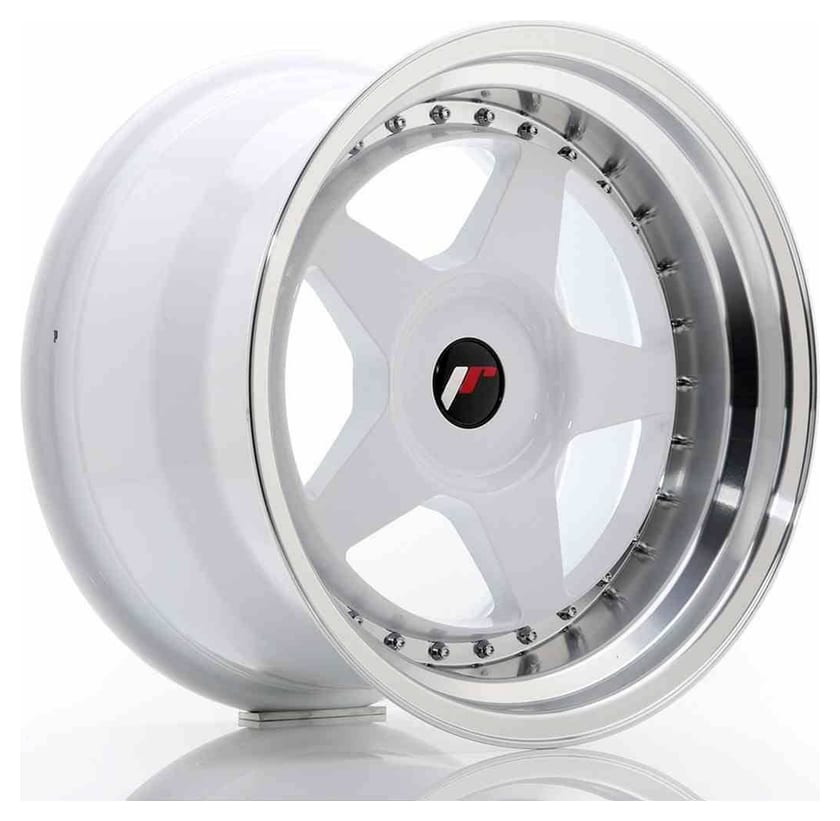 JR Wheels JR6 17x10 ET20 BLANK White w/Machined Lip