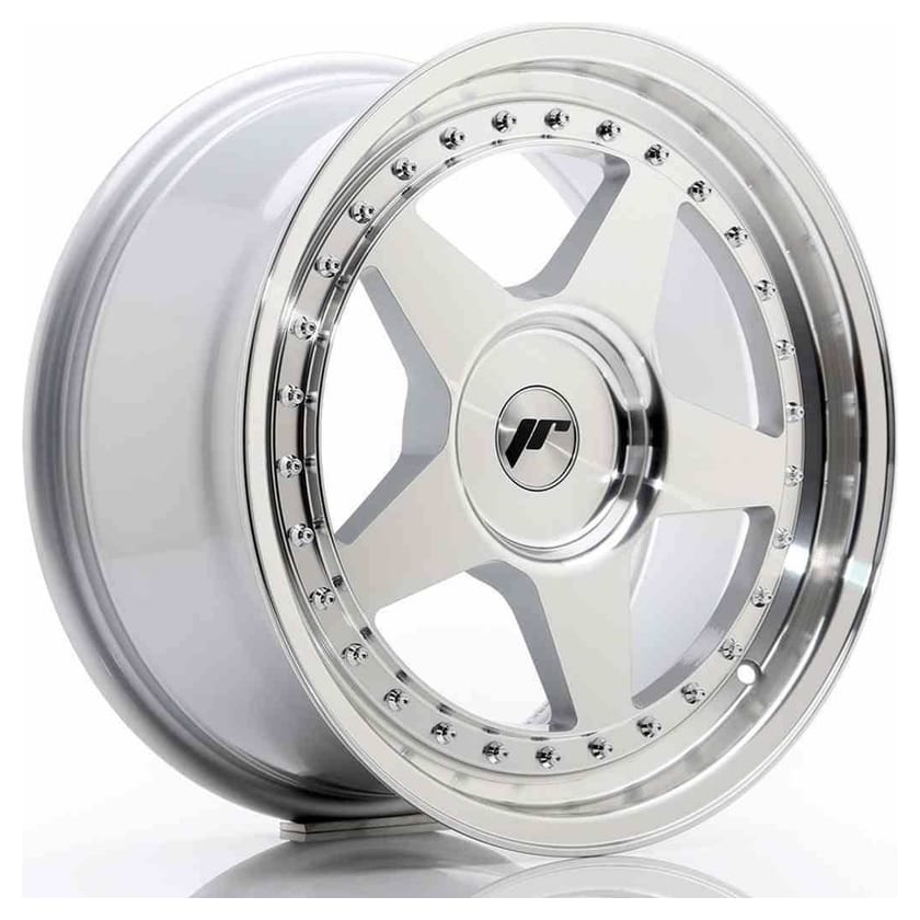 JR Wheels JR6 17x8 ET35 BLANK Silver Machined Face