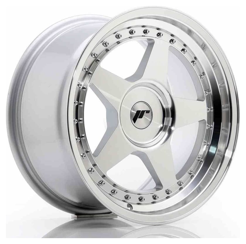 JR Wheels JR6 17x9 ET20-35 BLANK Silver Machined Face