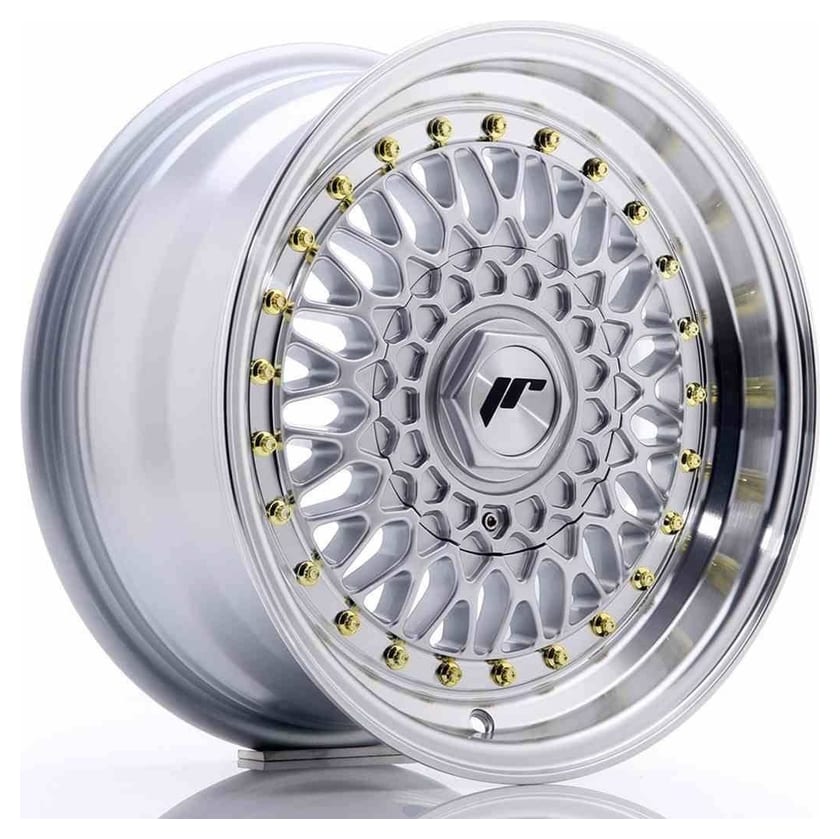 JR Wheels JR9 15x7 ET20 4x100/108 Silver w/Machined Lip