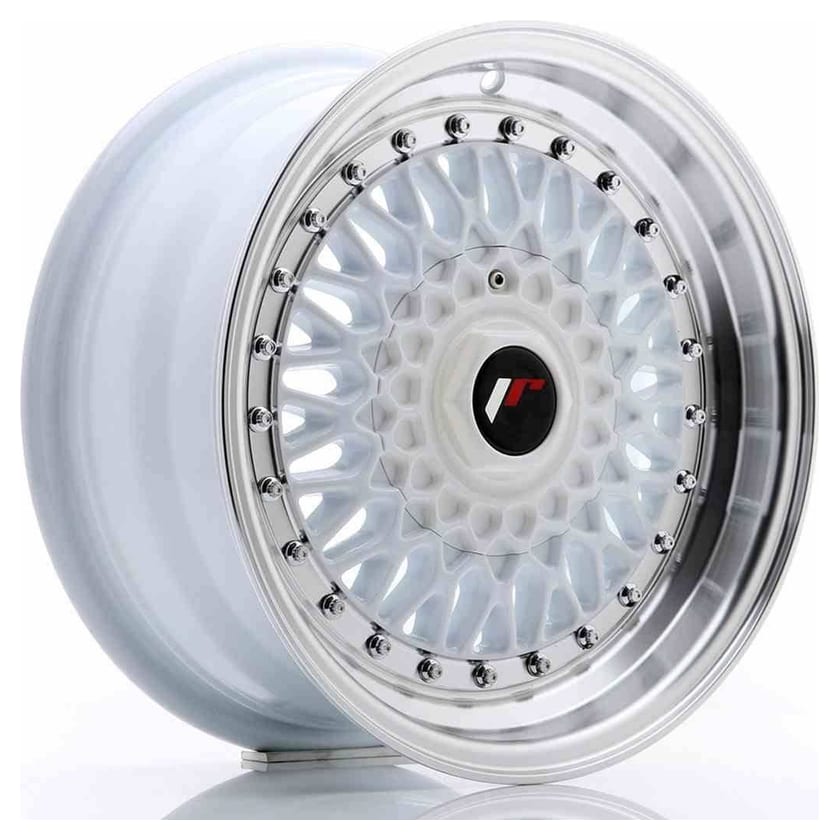 JR Wheels JR9 15x7 ET20 4x100/108 White w/Machined Lip