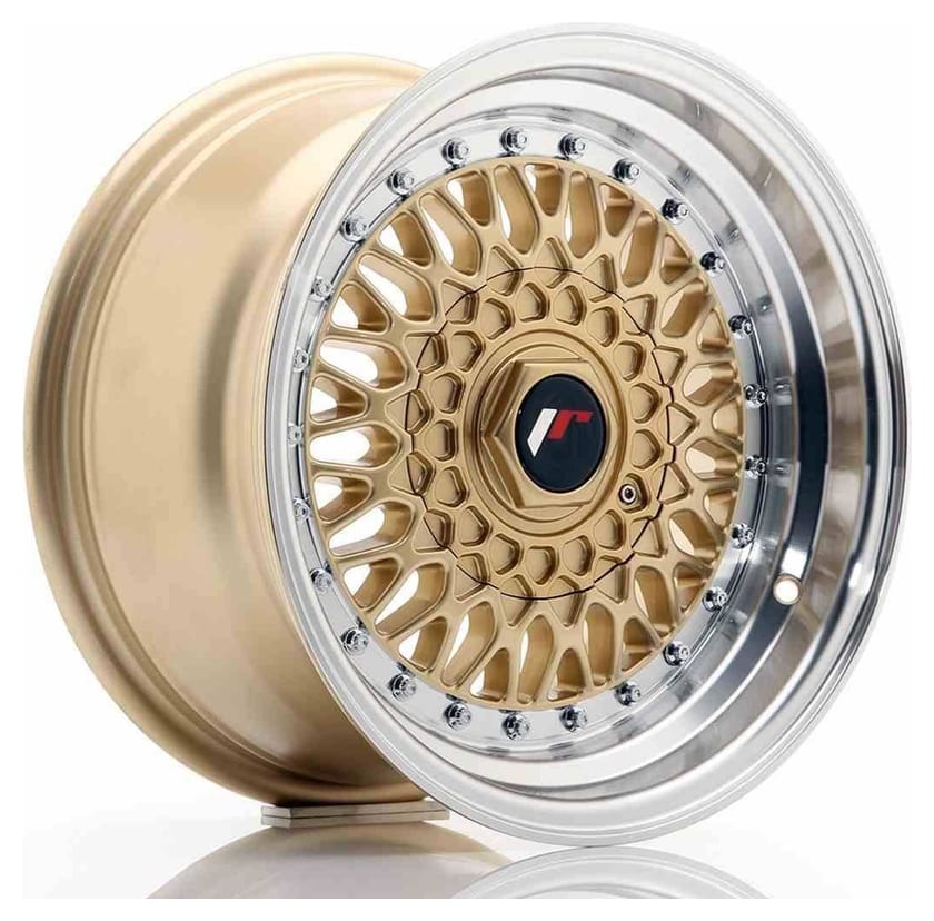 JR Wheels JR9 15x8 ET20 4x100/108 Gold w/Machined Lip