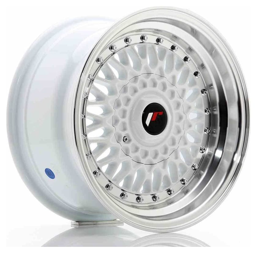 JR Wheels JR9 15x8 ET20 4x100/108 White w/Machined Lip
