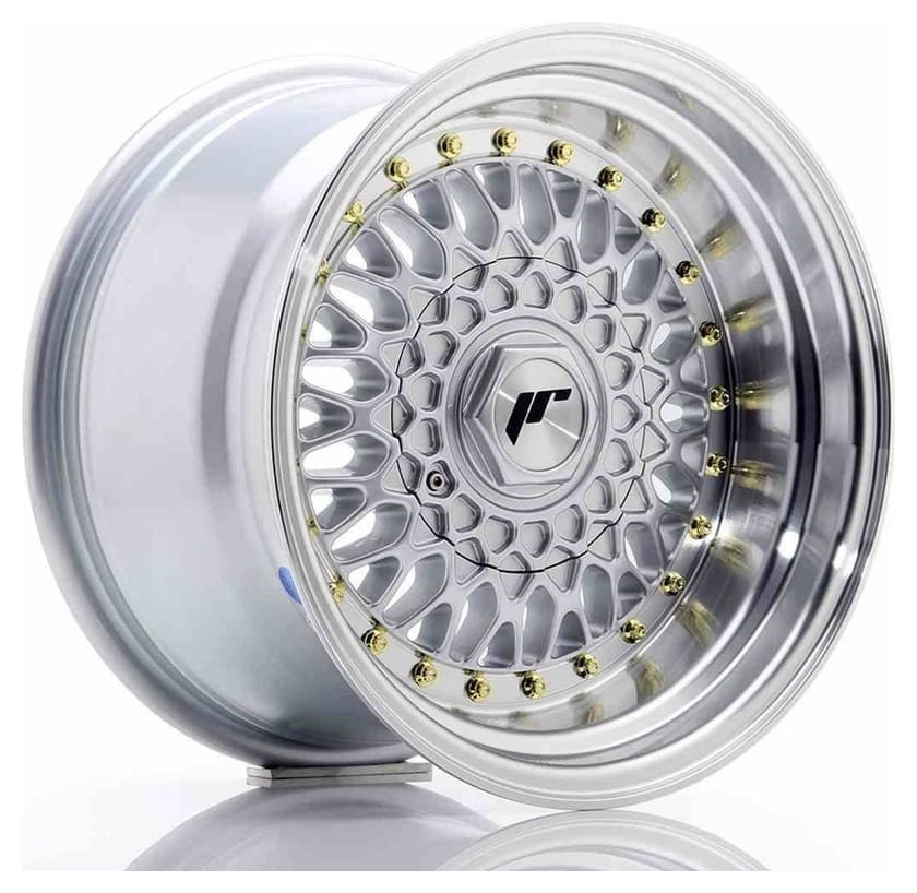 JR Wheels JR9 15x9 ET10 4x100/108 Silver w/Machined Lip