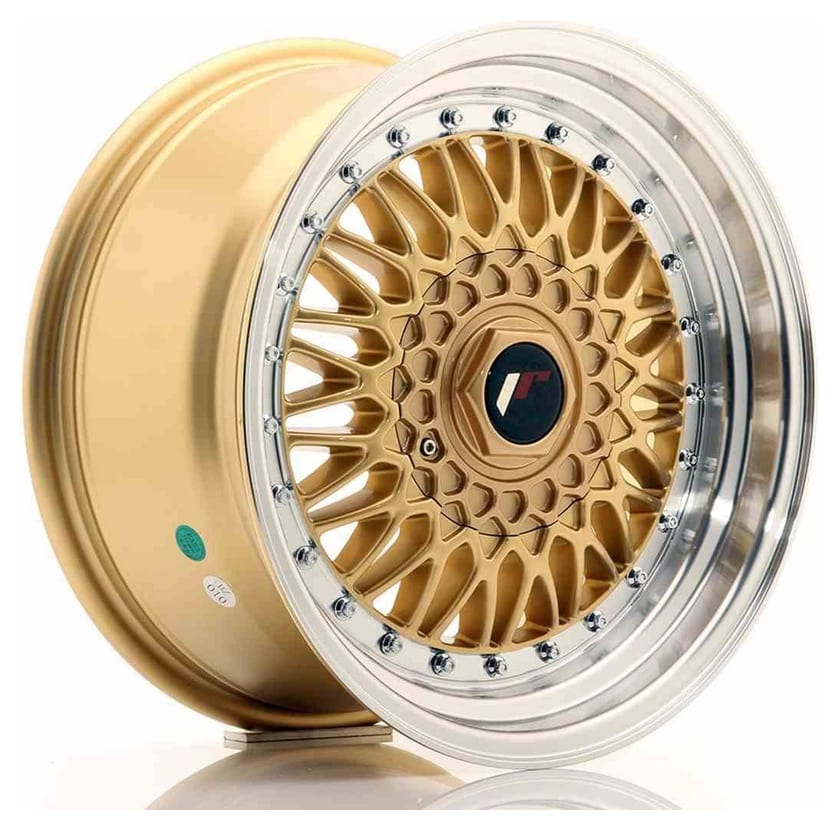 JR Wheels JR9 16x8 ET25 4x100/108 Gold w/Machined Lip