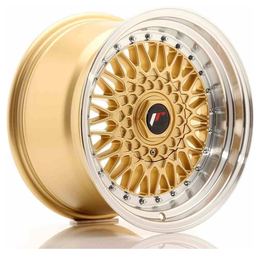 JR Wheels JR9 16x9 ET20 BLANK Gold w/Machined Lip
