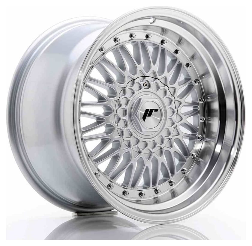 JR Wheels JR9 17x10 ET20 5x112/120 Silver w/Machined Lip+Silver Rivets