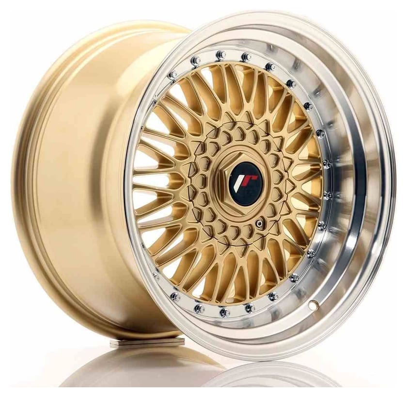 JR Wheels JR9 17x10 ET20 BLANK Gold w/Machined Lip