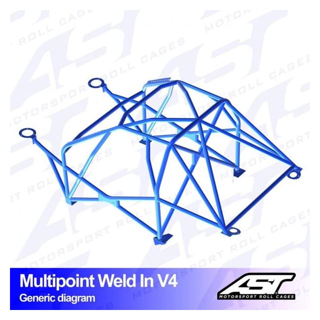Klatka bezpieczeństwa AUDI A3 / S3 (8V) 4-drzwiowa Sedan Quattro wielopunktowo spawana w V4