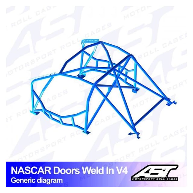 Klatka bezpieczeństwa BMW 1-Series (E81) 3-drzwiowa Hatchback RWD spawana w V4 NASCAR-door